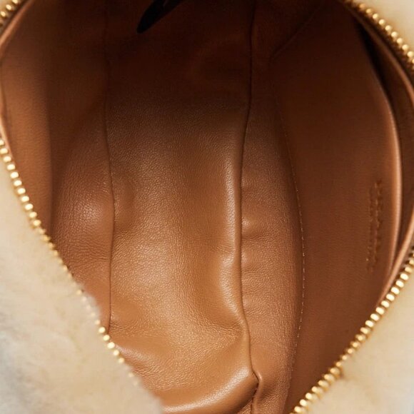 Prada Ecru/Noisette Shearling and Leather Arque Shoulder Bag - Picture 12 of 12